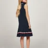 Vestido polo sem mangas plissado para criança