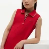 Vestido polo sem mangas plissado para criança