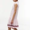 Vestido polo sem mangas plissado para criança