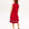 Vestido polo sem mangas plissado para criança