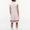 Vestido polo sem mangas plissado para criança