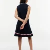 Vestido polo sem mangas plissado para criança