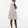 Vestido polo sem mangas às riscas para criança Vestido polo sem mangas às riscas para criança