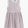 Vestido polo sem mangas às riscas para criança Vestido polo sem mangas às riscas para criança