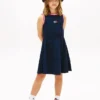 Vestido sem mangas com logótipo de bandeira ondulada para meninas Vestido sem mangas com logótipo de bandeira ondulada para meninas
