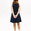 Vestido sem mangas com logótipo de bandeira ondulada para meninas Vestido sem mangas com logótipo de bandeira ondulada para meninas