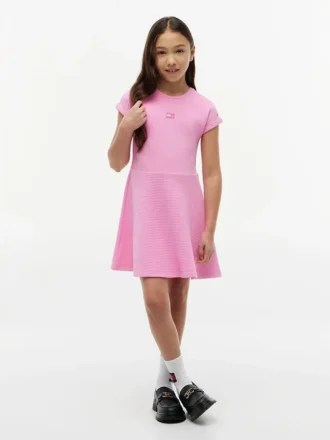 Vestido skater com logótipo de bandeira tonal para criança