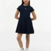 Vestido skater com logótipo de bandeira tonal para criança Vestido skater com logótipo de bandeira tonal para criança