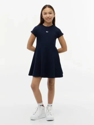 Vestido skater com logótipo de bandeira tonal para criança