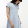 Vestido skater com logótipo de bandeira tonal para criança Vestido skater com logótipo de bandeira tonal para criança