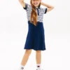 Vestido skater em polo elástico para criança