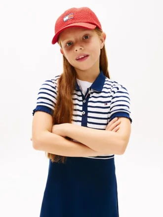 Vestido skater em polo elástico para criança