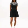 Vestido skater Tommy Jeans em mistura de linho Vestido skater Tommy Jeans em mistura de linho