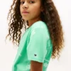 Vestido T-shirt com estampado primaveril para criança Vestido T-shirt com estampado primaveril para criança