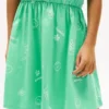Vestido T-shirt com estampado primaveril para criança Vestido T-shirt com estampado primaveril para criança